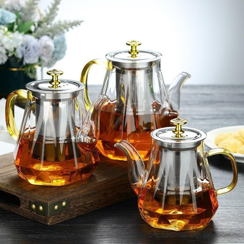 Glass Teapot Household High Temperature Resistant Tea Brewing Pot Health Care Scented Teapot