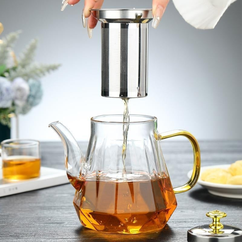 Glass Teapot Household High Temperature Resistant Tea Brewing Pot Health Care Scented Teapot